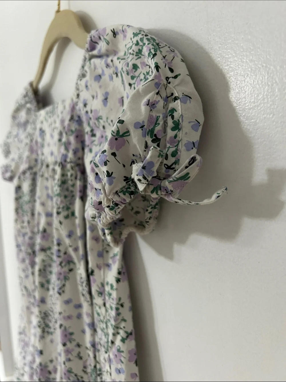 Crewcuts Girls Floral Puff-Sleeve Dress Size 3 Summer Playful Sweet Cottagecore